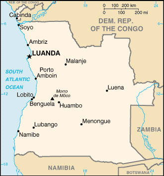map Angola