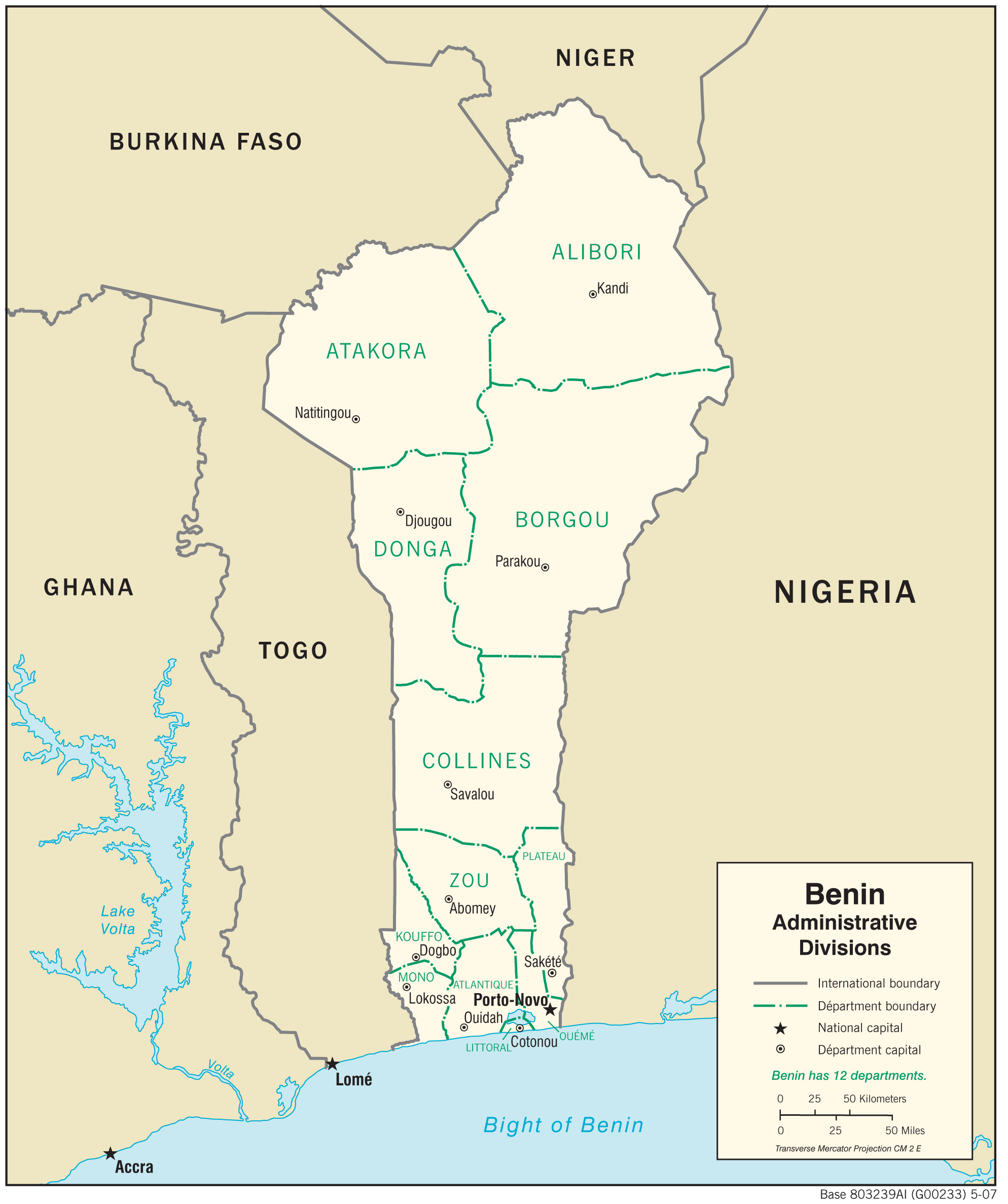 map Benin