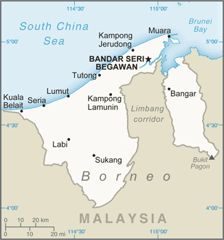 map Brunei