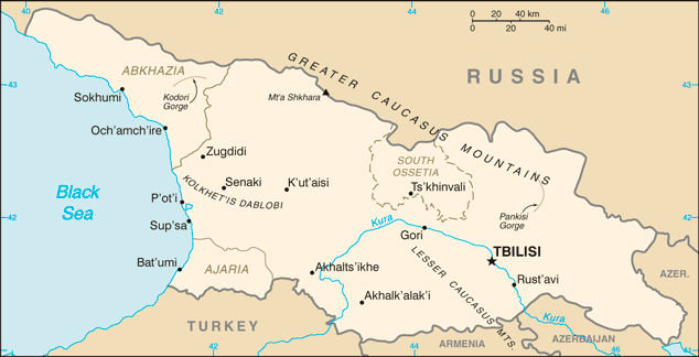 map Gürcistan