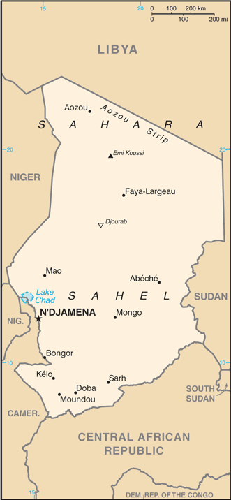 map Çad