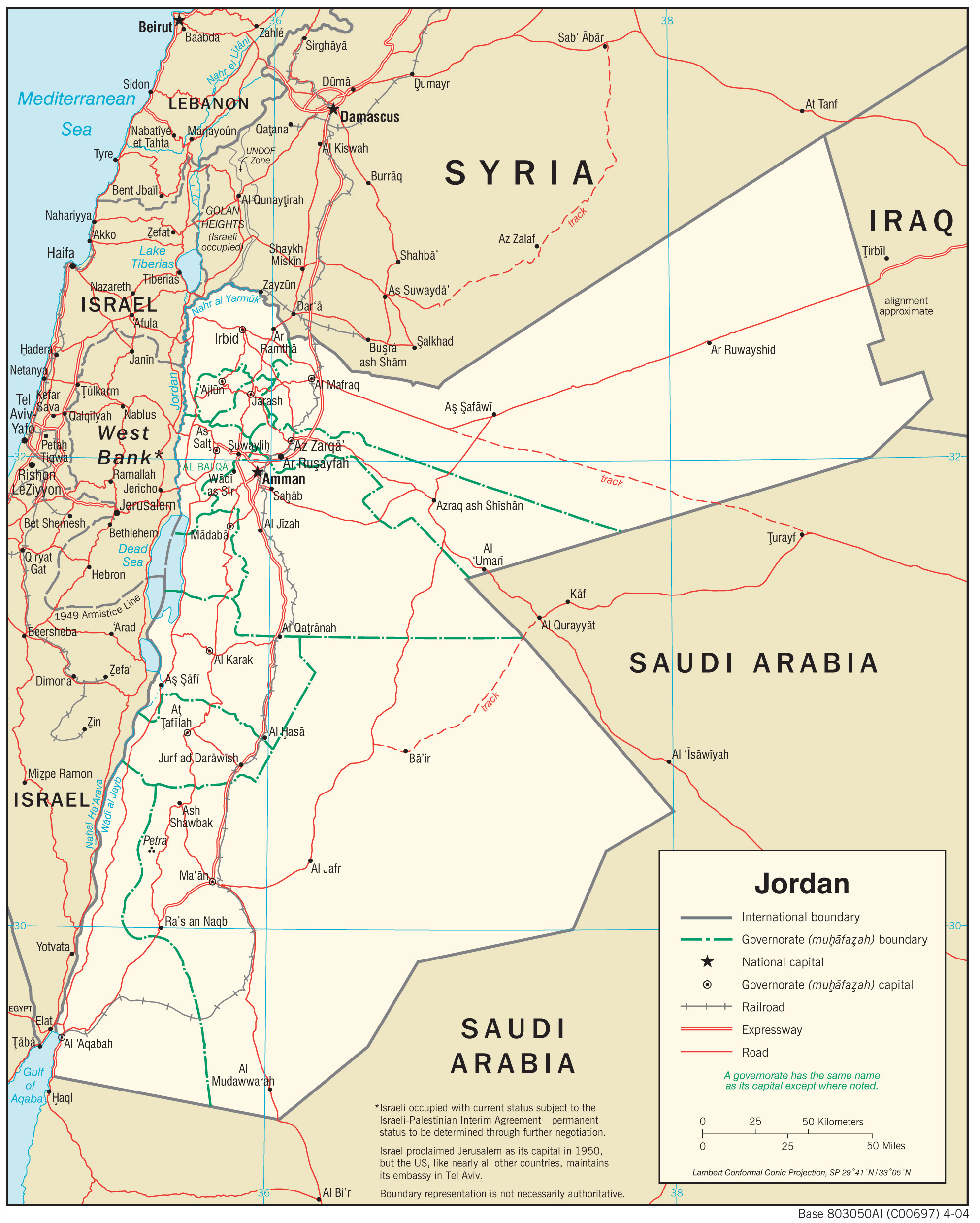 map Ürdün